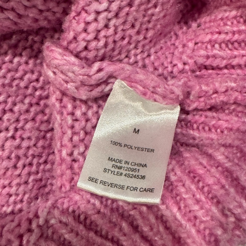 Pink arose Crew Neck Oversize Pink Knit Sweater Size M - Picture 4 of 5